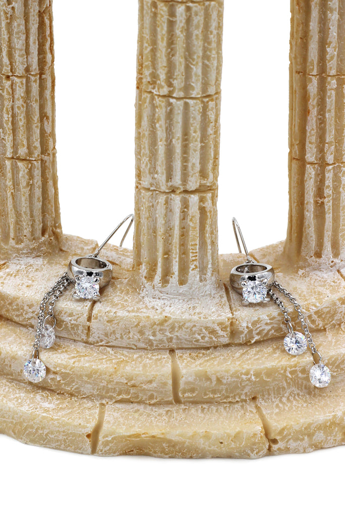 little pendant ring crystal earrings