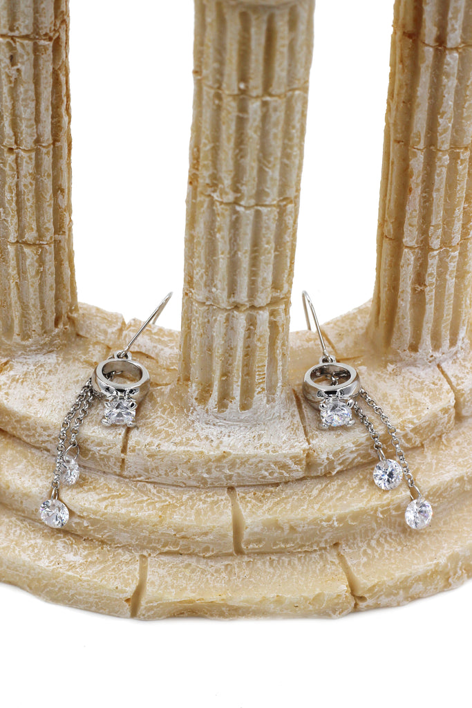 little pendant ring crystal earrings