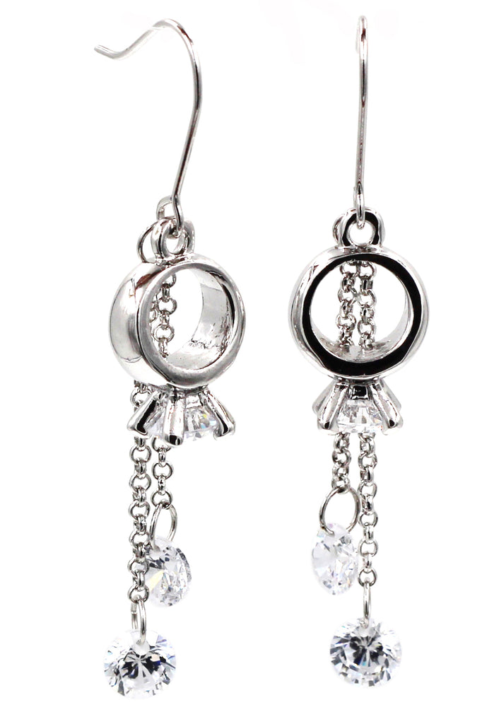 little pendant ring crystal earrings