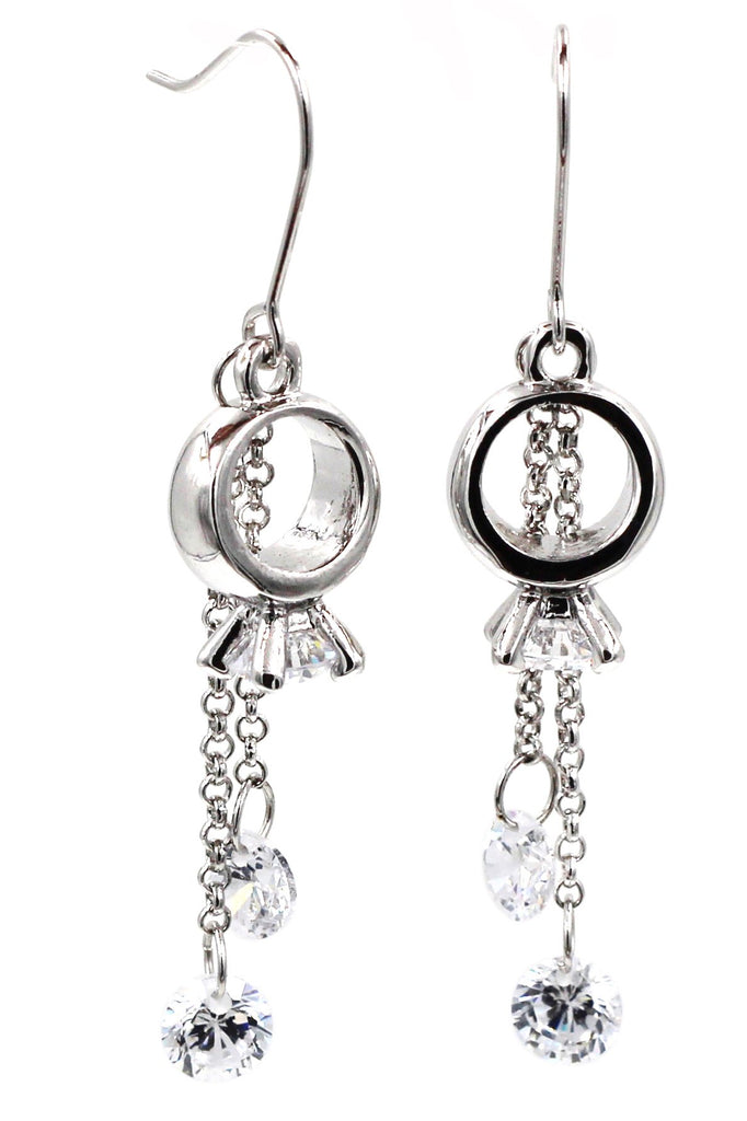 Square Brand Crystal Ring Necklace Earrings Set