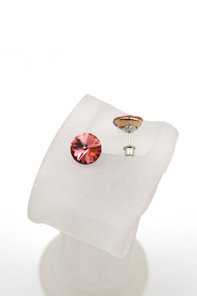 elegant round crystal earrings