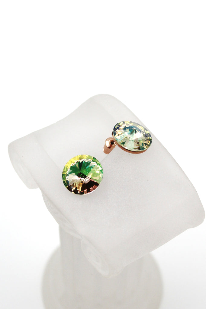 elegant round crystal earrings