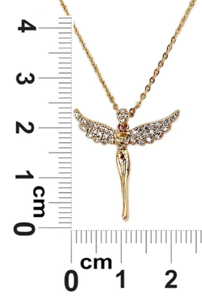 mini angel clavicle necklace