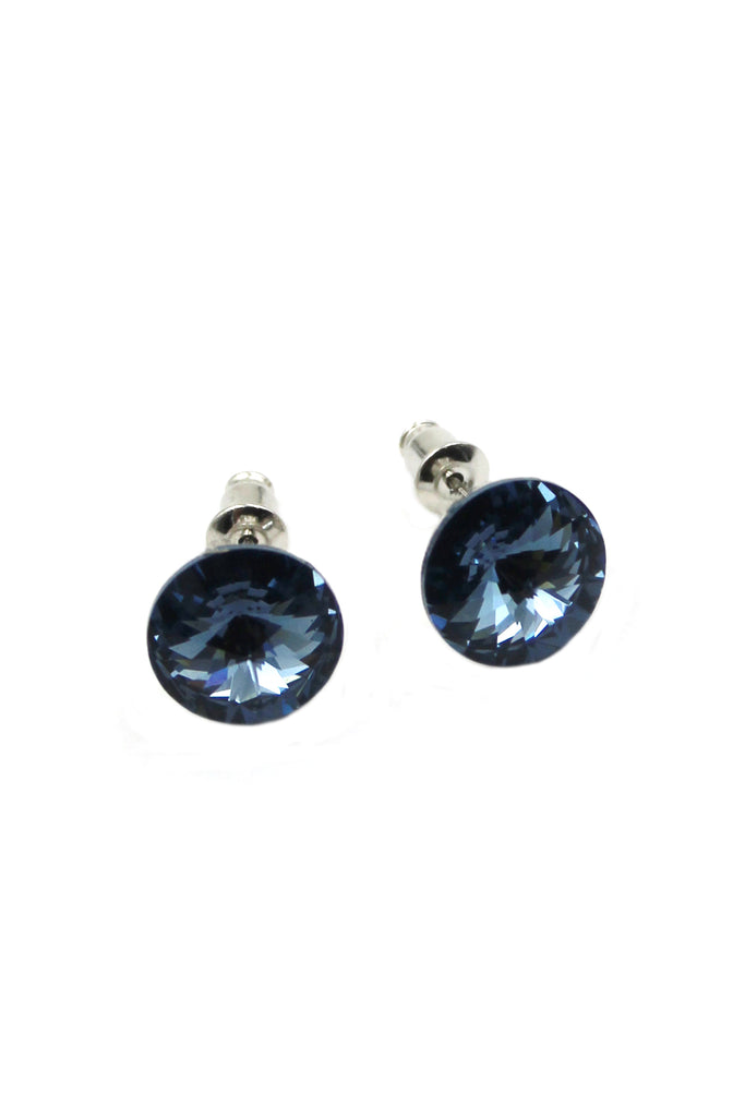 elegant round crystal earrings