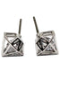 mini triangle stud earrings