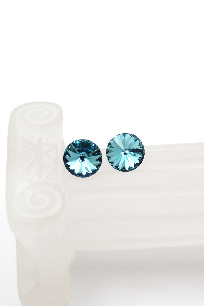 elegant round crystal earrings
