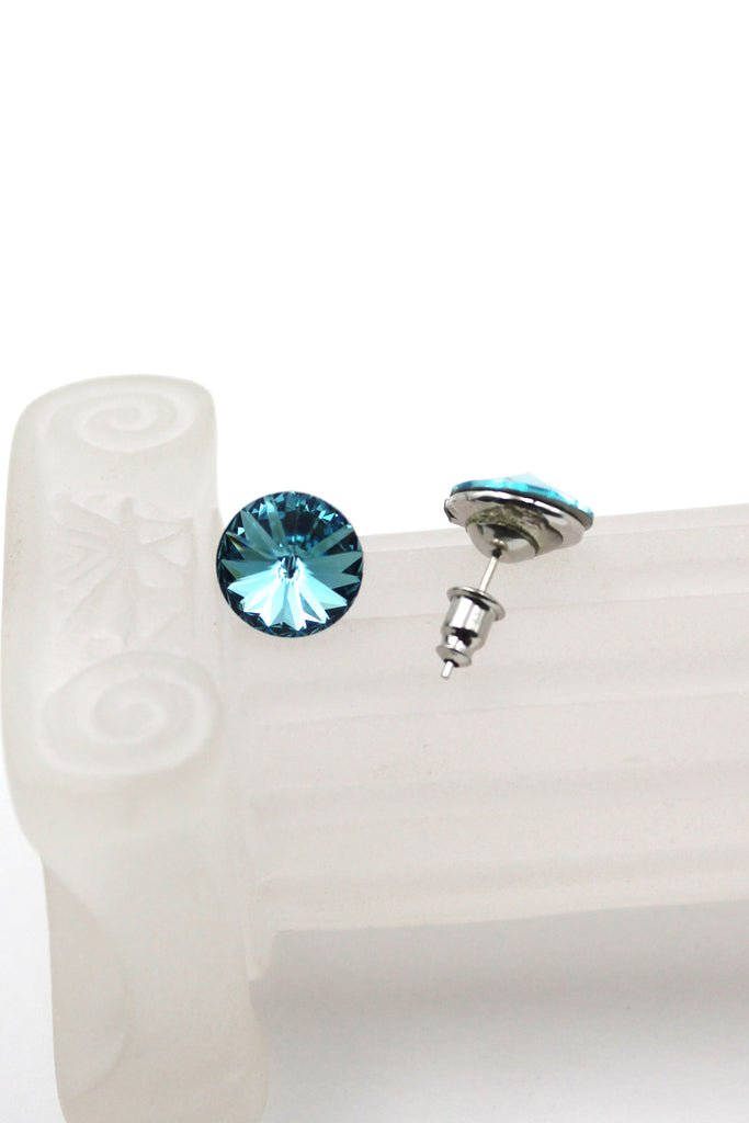 elegant round crystal earrings