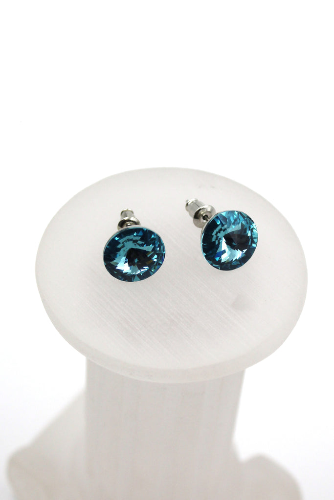 elegant round crystal earrings