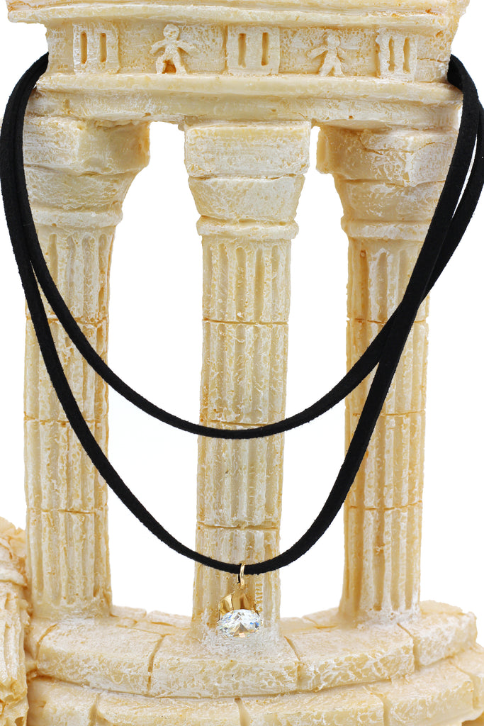 fashion double-chain single circle crystal choker