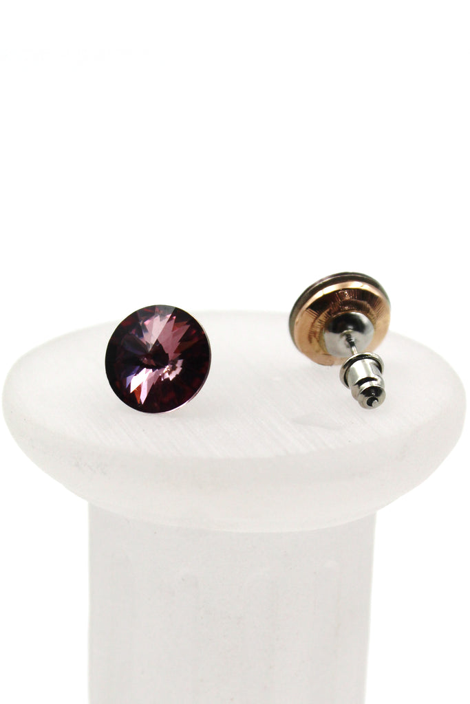 elegant round crystal earrings