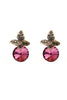 Fashion cute colorful crystal necklace butterfly earrings set