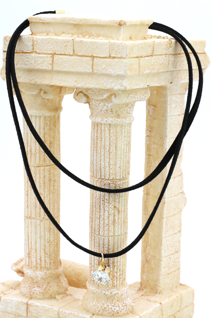 fashion double-chain single circle crystal choker