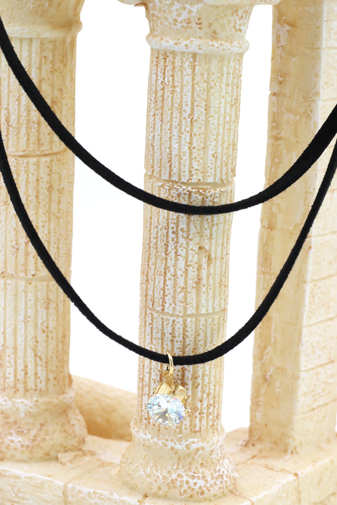 fashion double-chain single circle crystal choker