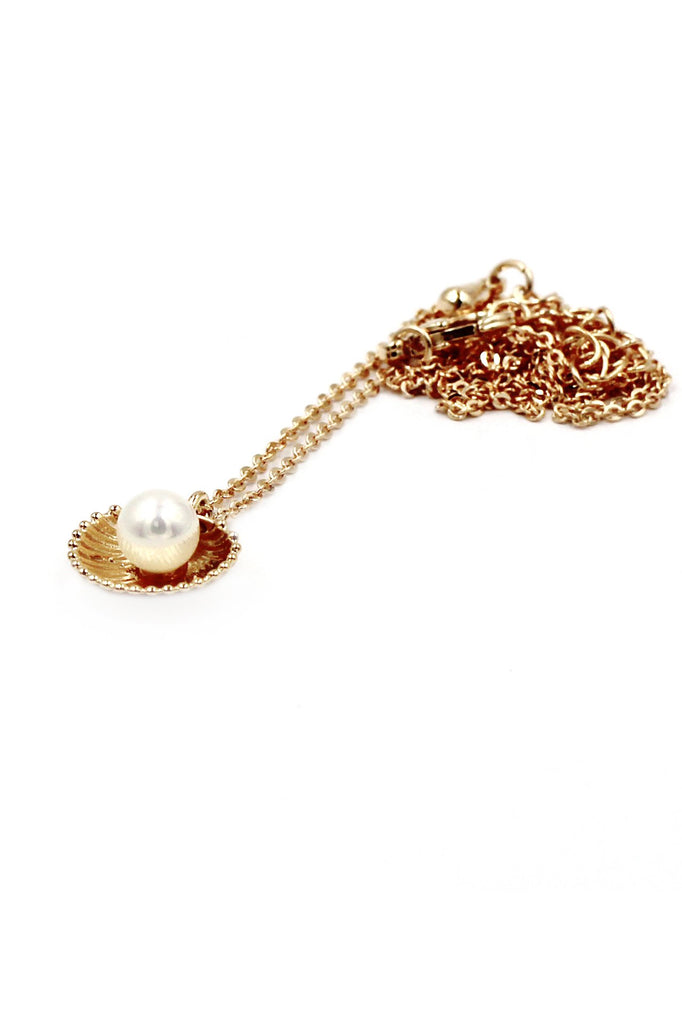 fashion shell pearl necklace earrings set