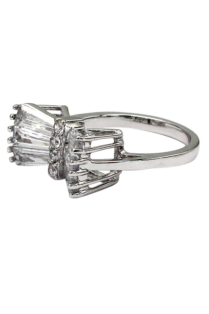 noble horizontal crystal ring