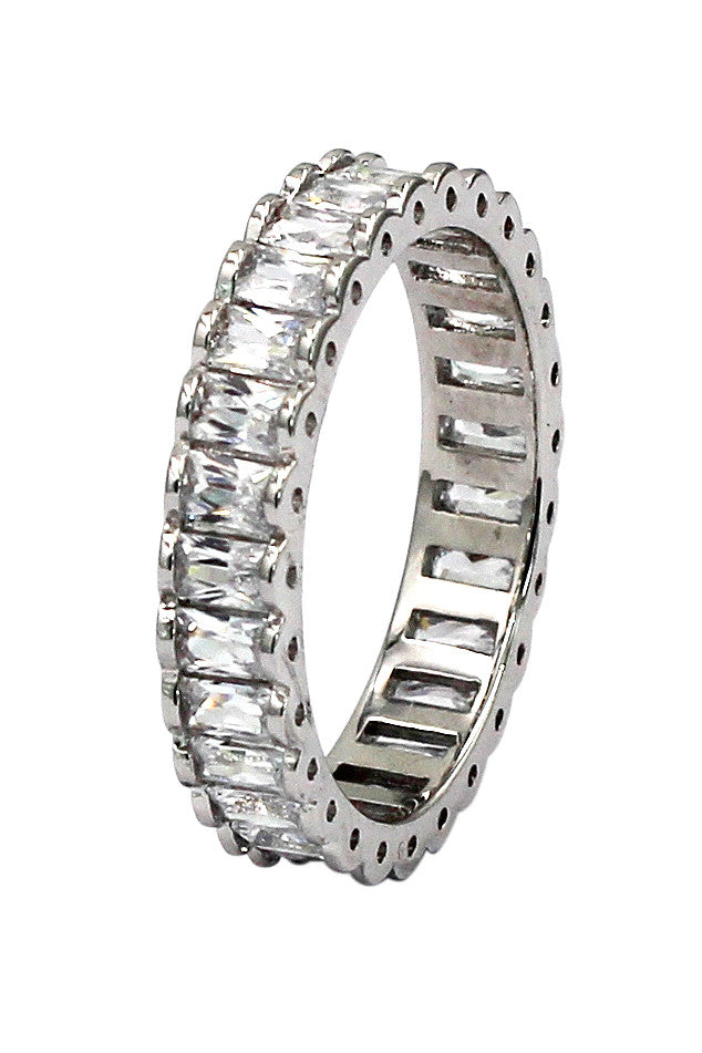 fashion crystal row ring