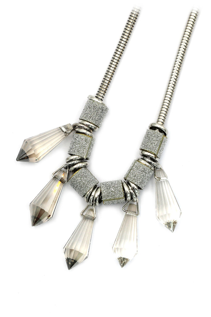 fashion silver crystal necklace