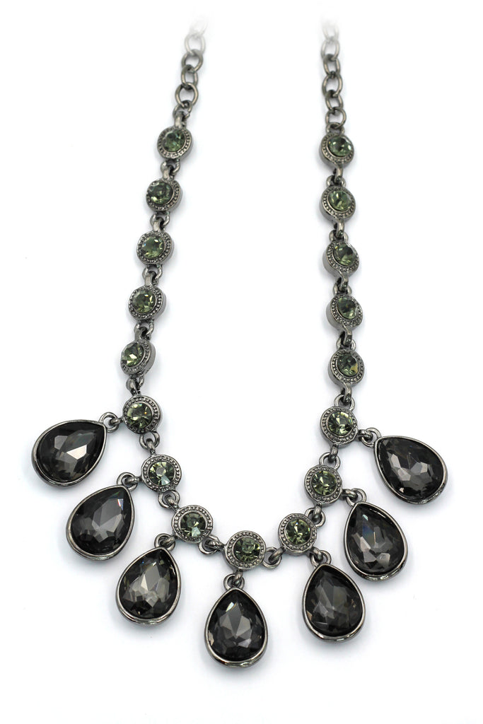 fashion black crystal necklace
