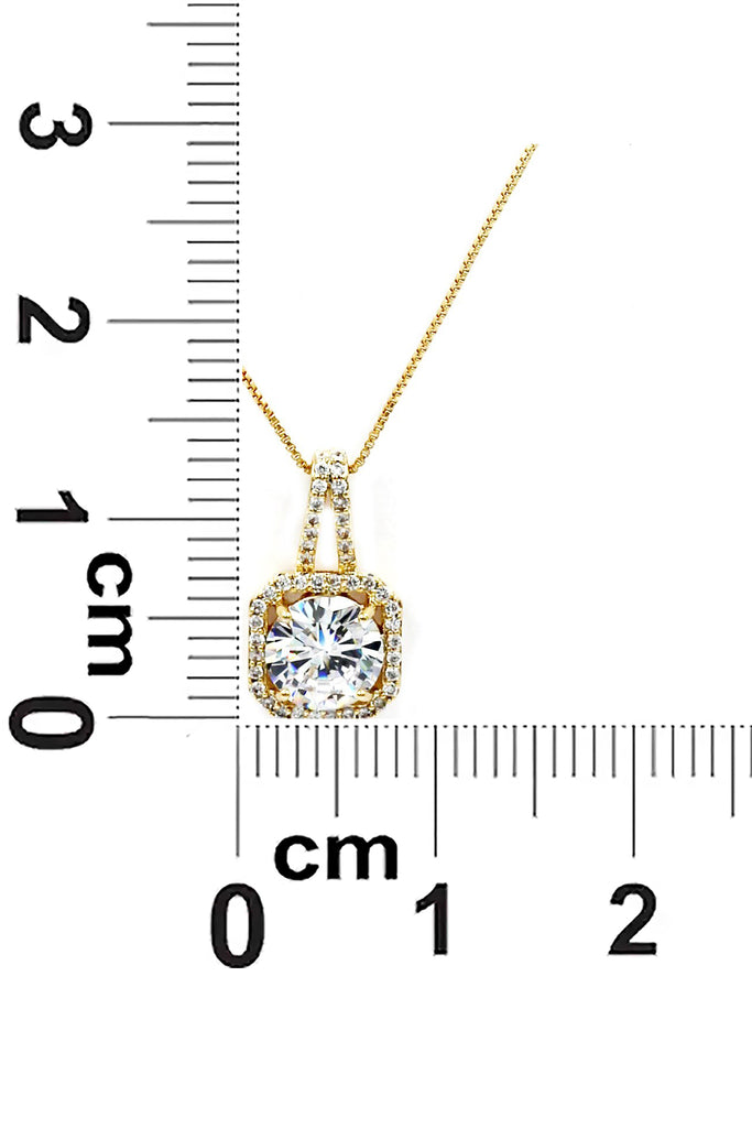 fashion wild square crystal necklace