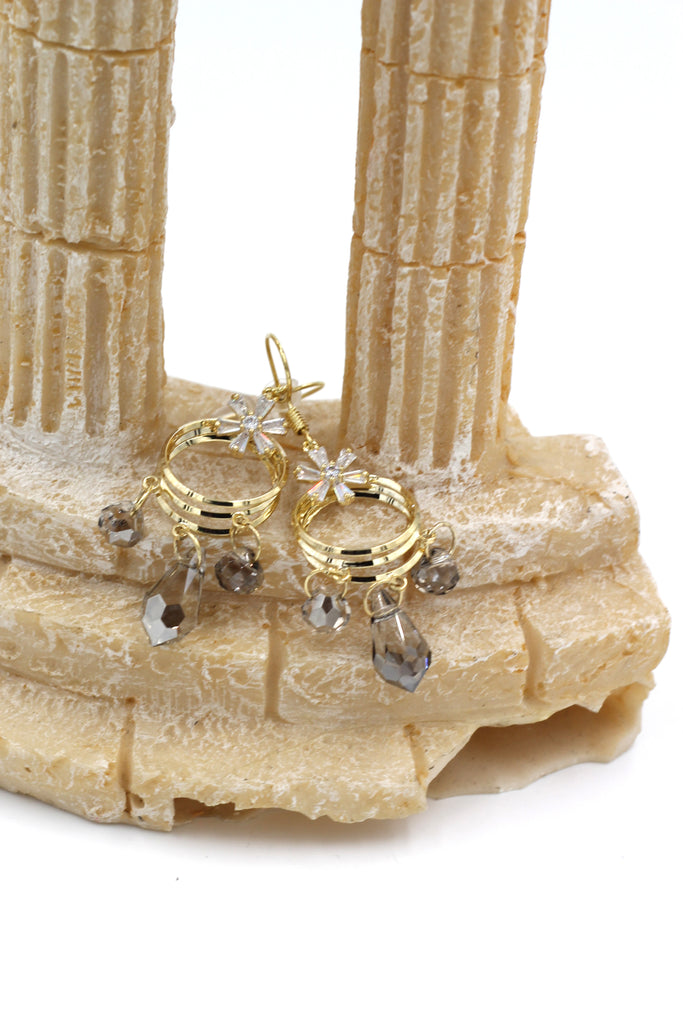 Fashion round crystal earrings