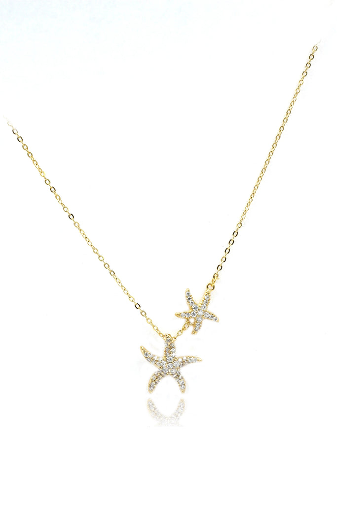 hot sale crystal star earrings necklace set