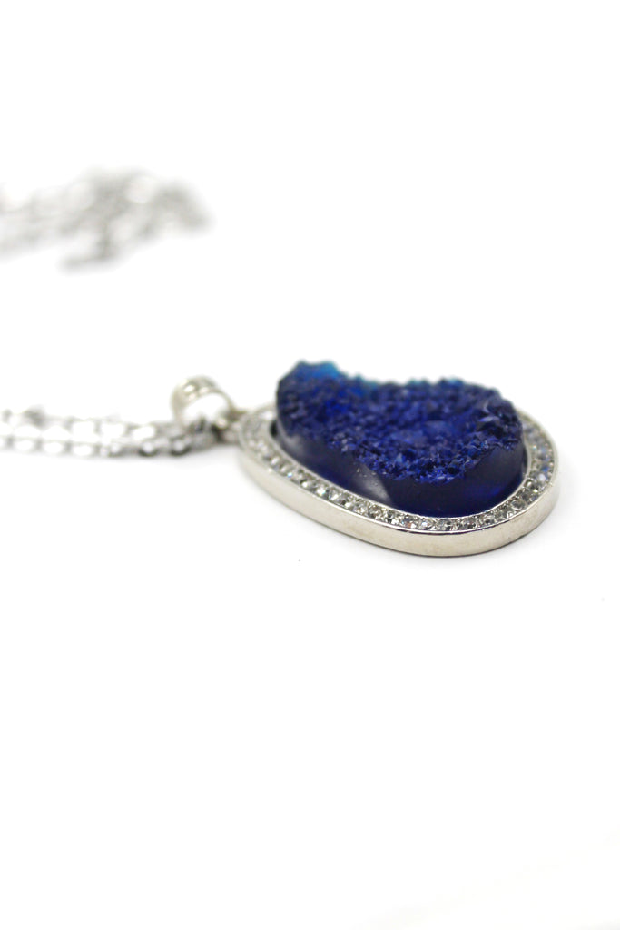 large crystal pendant necklace