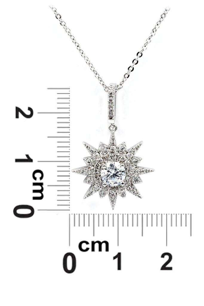 shiny star crystal necklace