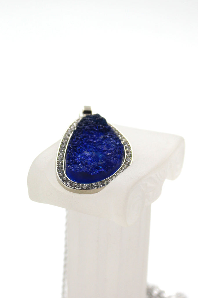large crystal pendant necklace