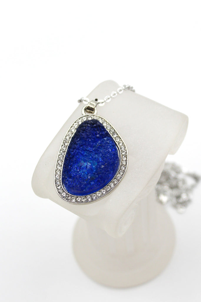large crystal pendant necklace