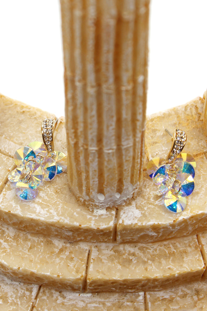shining pendant swarovski crystal earrings