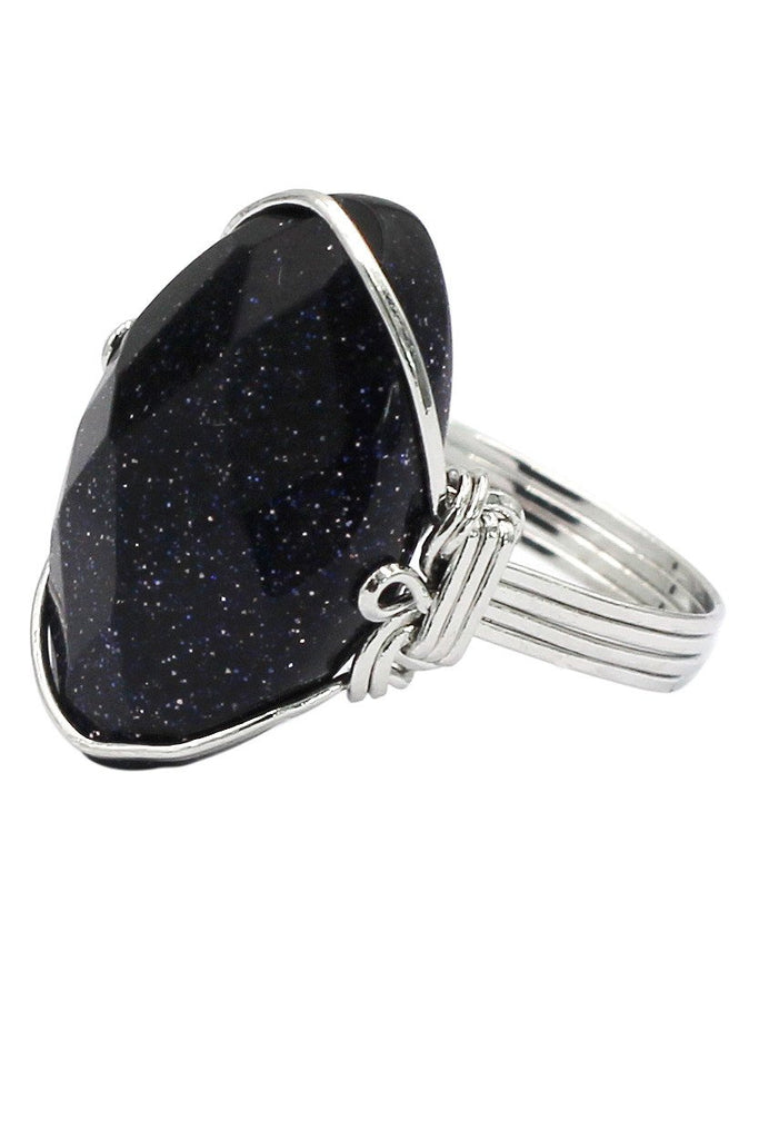 Fashion crystal key pendant necklace ring set