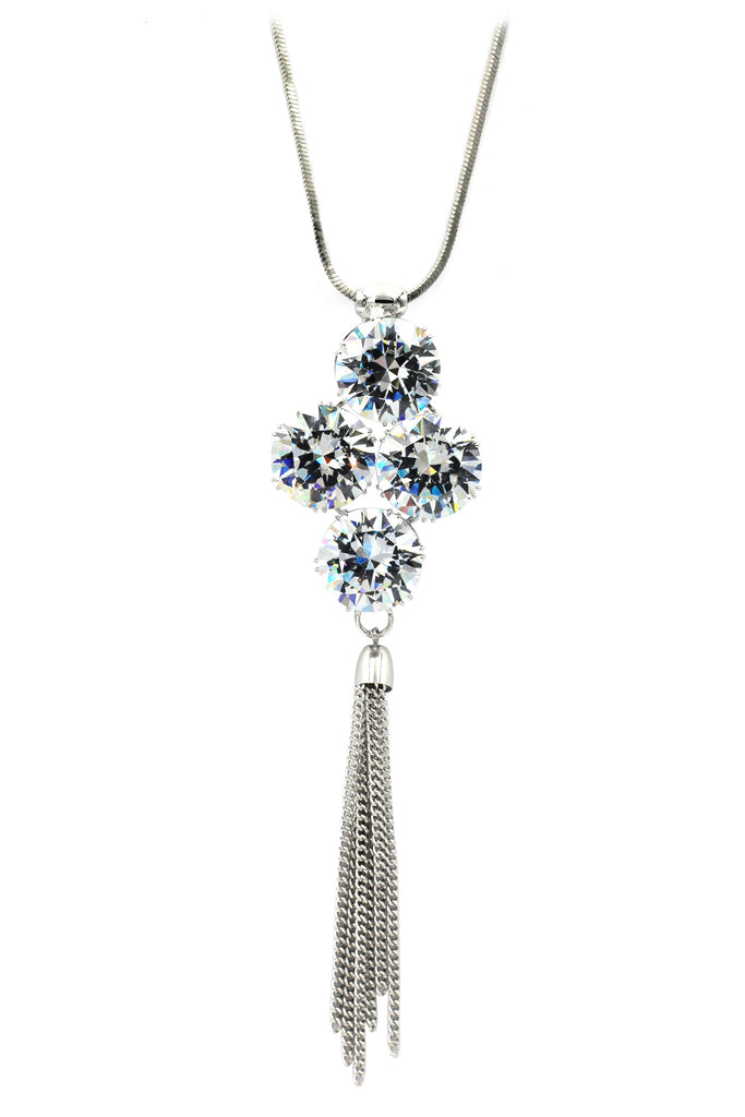 fashion big circle crystal necklace