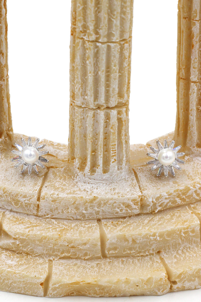 cabinet pearl and crystal earrings