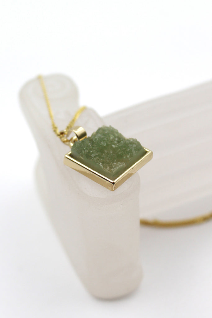 square crystal original necklace