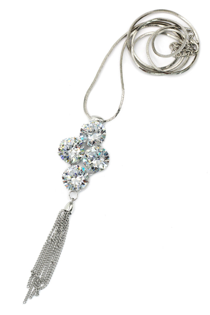 fashion big circle crystal necklace