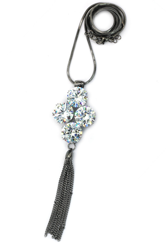 fashion big circle crystal necklace