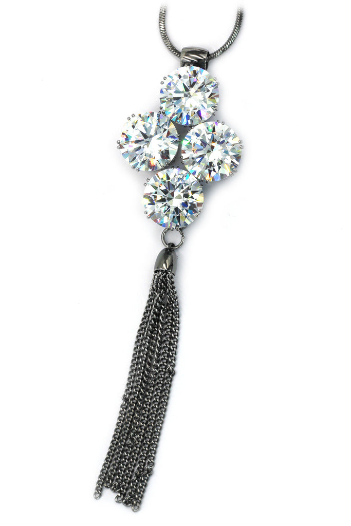 fashion big circle crystal necklace