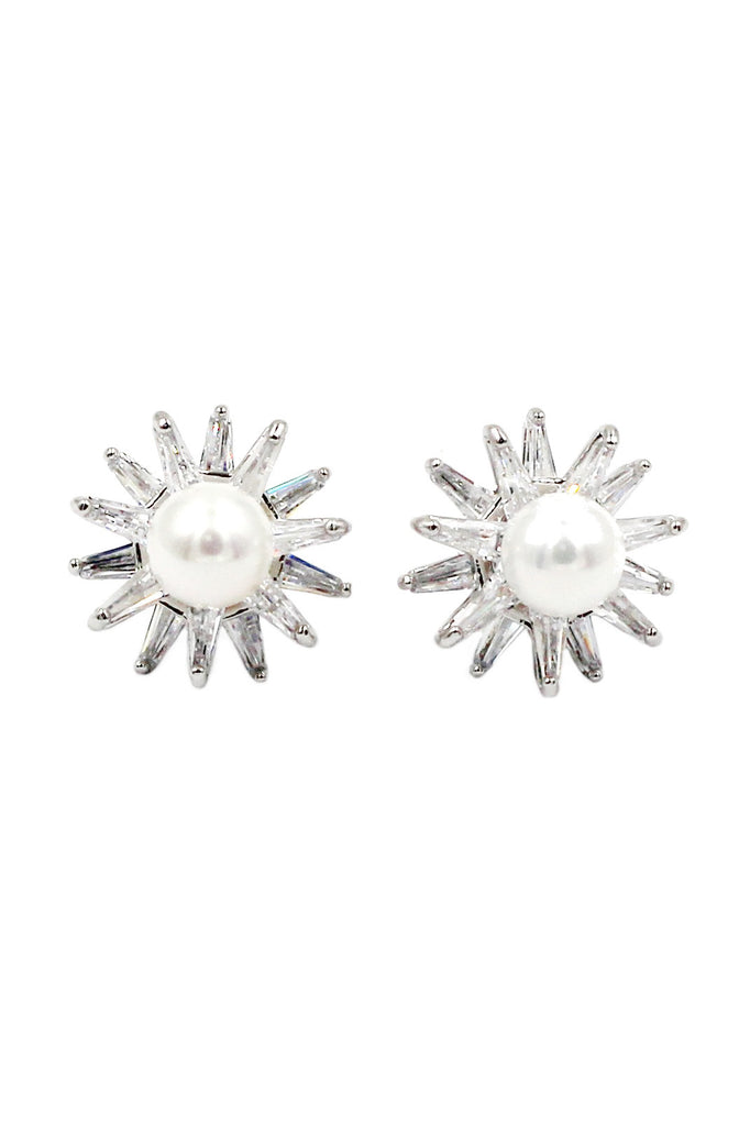 elegant small pearl earrings necklace set