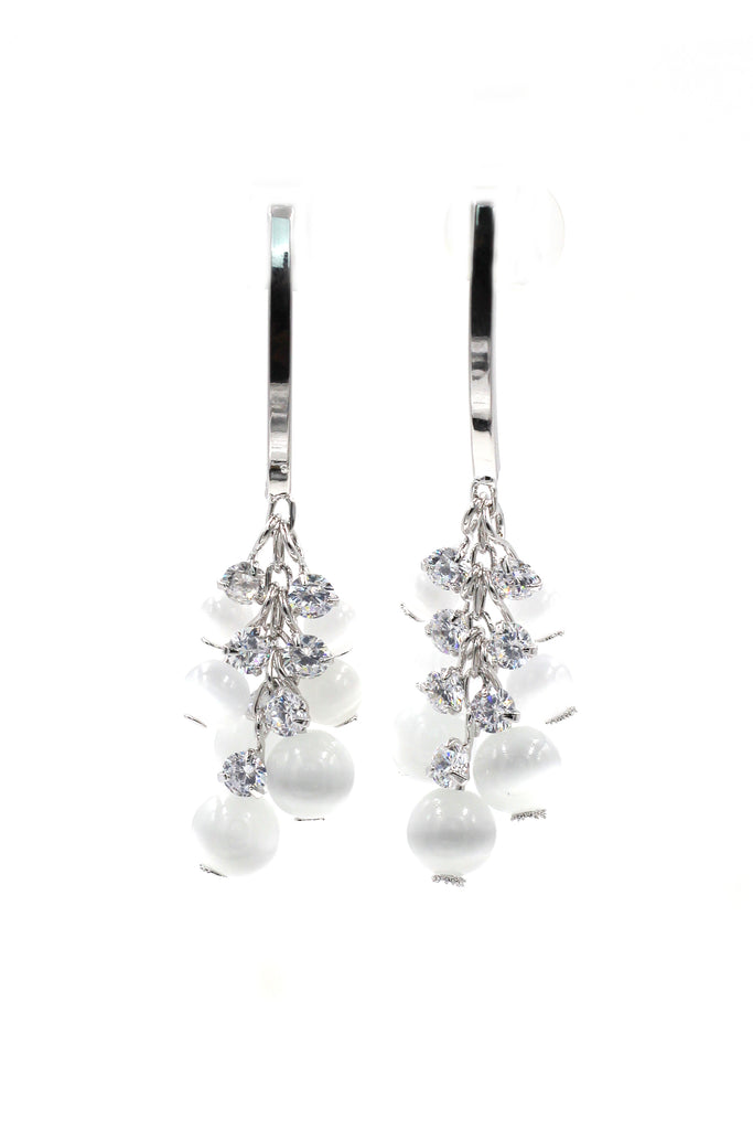 elegant cat's eye drop earrings