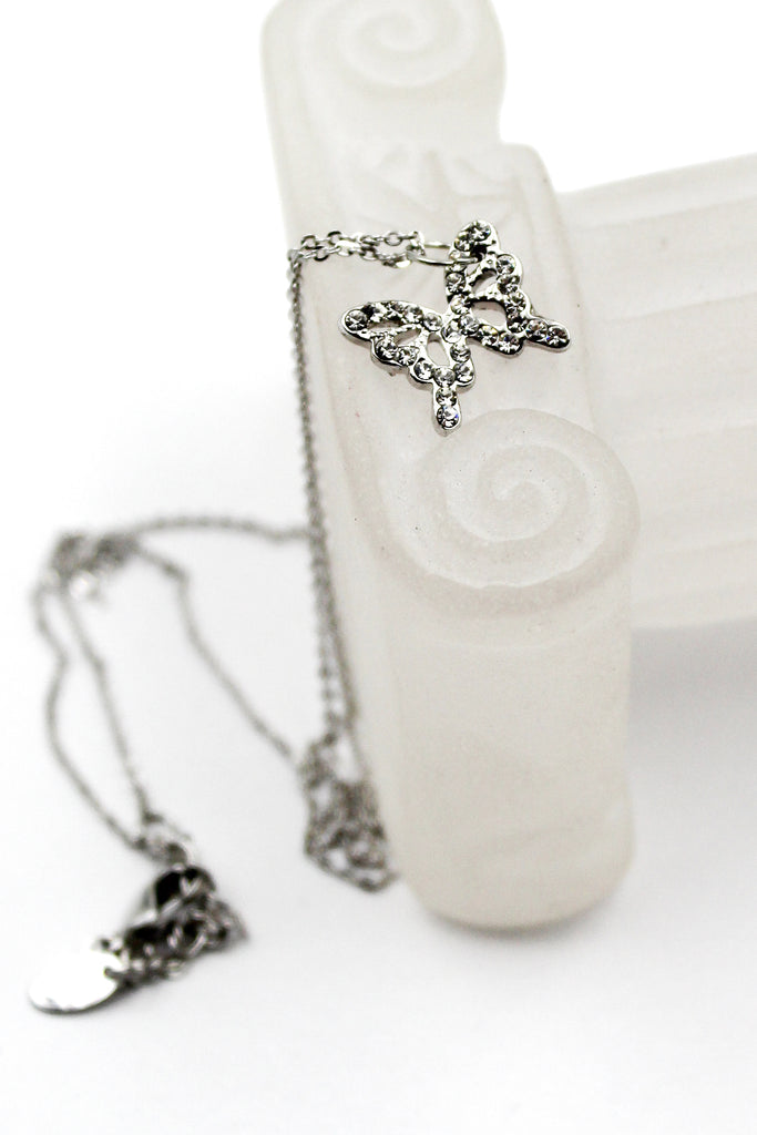 mini butterfly pendant necklace