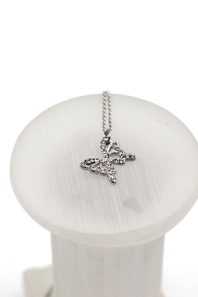 mini butterfly pendant necklace