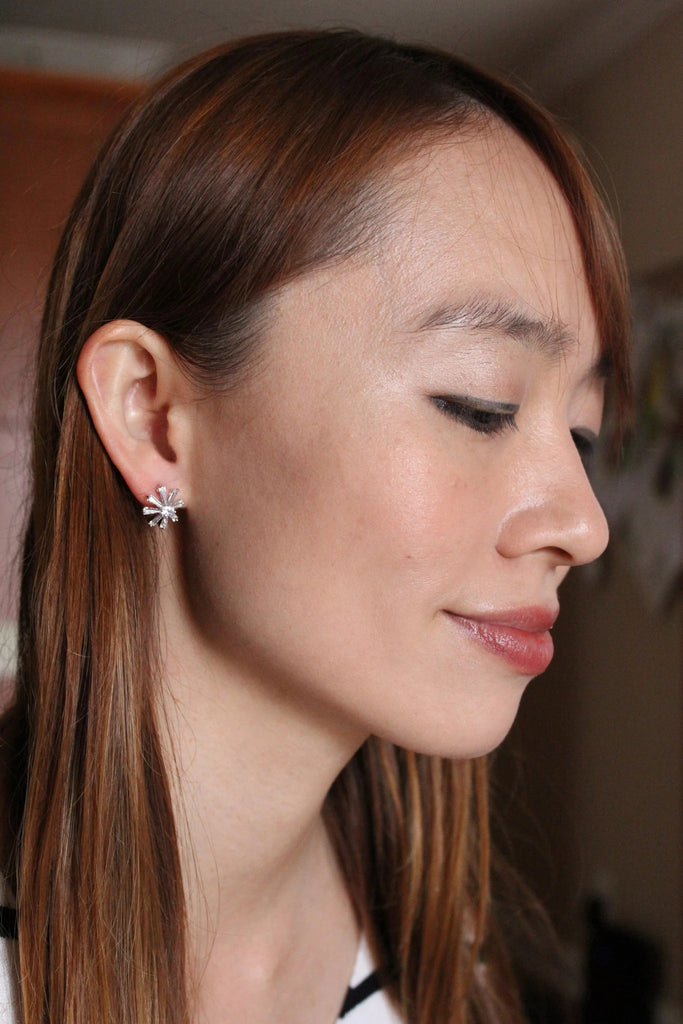 elegant flower necklace earring set