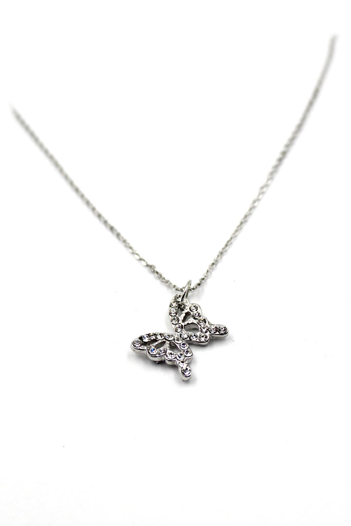 mini butterfly pendant necklace