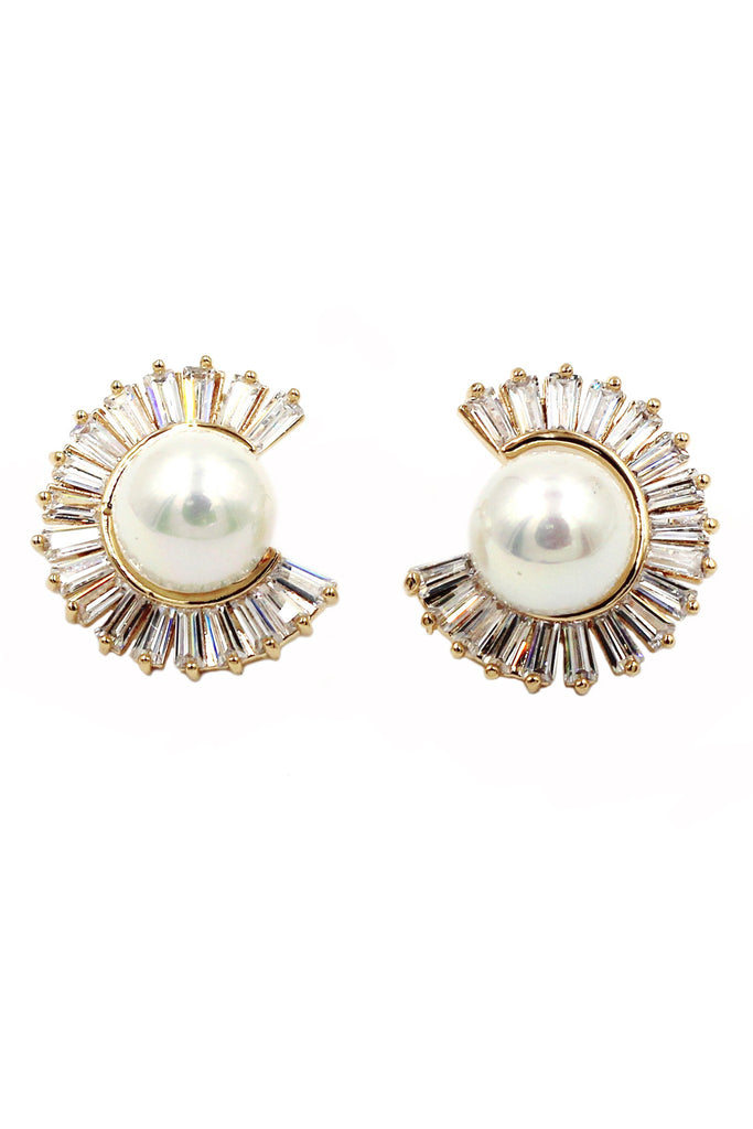 Pearl pendant necklace earring set