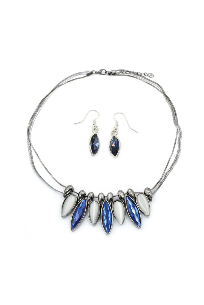 fashion elegant crystal earrings necklace set