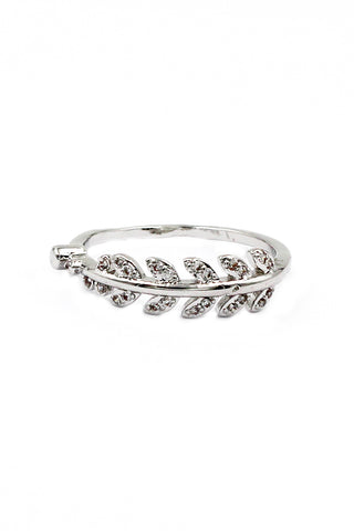 fashion flower small crystal ring