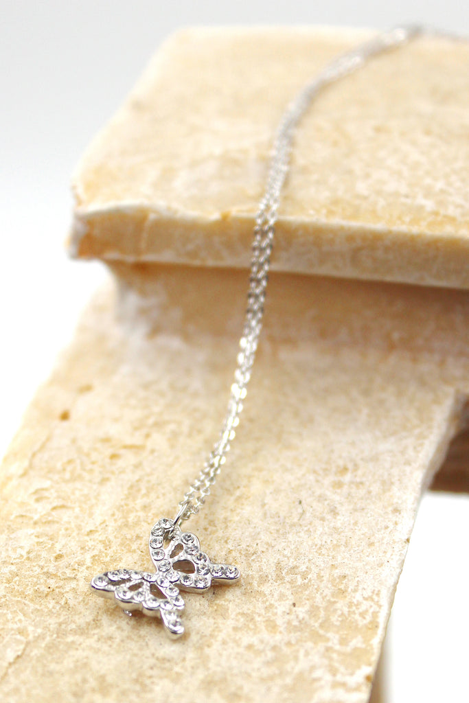 mini butterfly pendant necklace