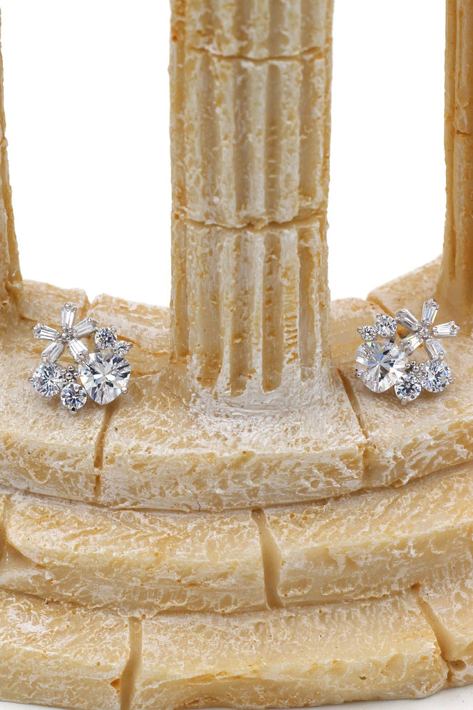 fashion small flower crystal earrings necklace set