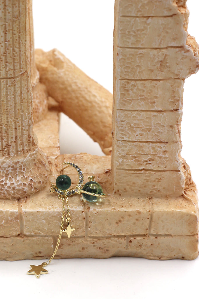 Fashion Moon Planet Earrings