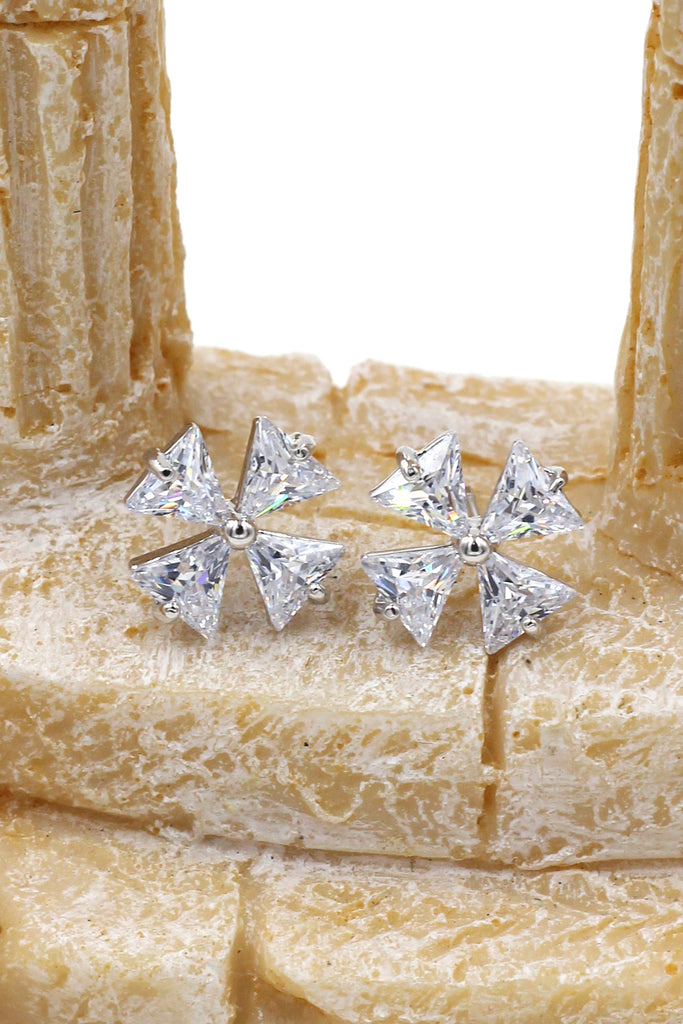 mini windmill crystal earrings